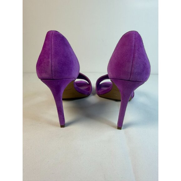 Vince Camuto Alinton Purple Suede Size 7 High Stiletto Peeptoe Heel Pumps Formal - Picture 8 of 13